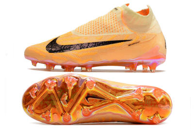 Nike Phantom GX Elite DF Link Blaze Pack FG Firm Ground Soccer Cleats - Citron Tint/Burgundy Crush