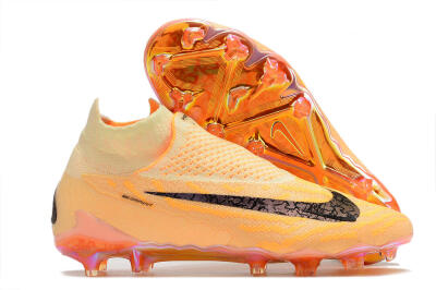Nike Phantom GX Elite DF Link Blaze Pack FG Firm Ground Soccer Cleats - Citron Tint/Burgundy Crush