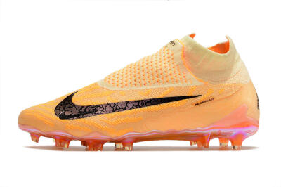 Nike Phantom GX Elite DF Link Blaze Pack FG Firm Ground Soccer Cleats - Citron Tint/Burgundy Crush