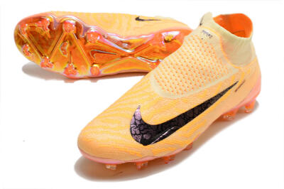 Nike Phantom GX Elite DF Link Blaze Pack FG Firm Ground Soccer Cleats - Citron Tint/Burgundy Crush