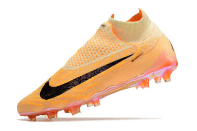 Nike Phantom GX Elite DF Link Blaze Pack FG Firm Ground Soccer Cleats - Citron Tint/Burgundy Crush
