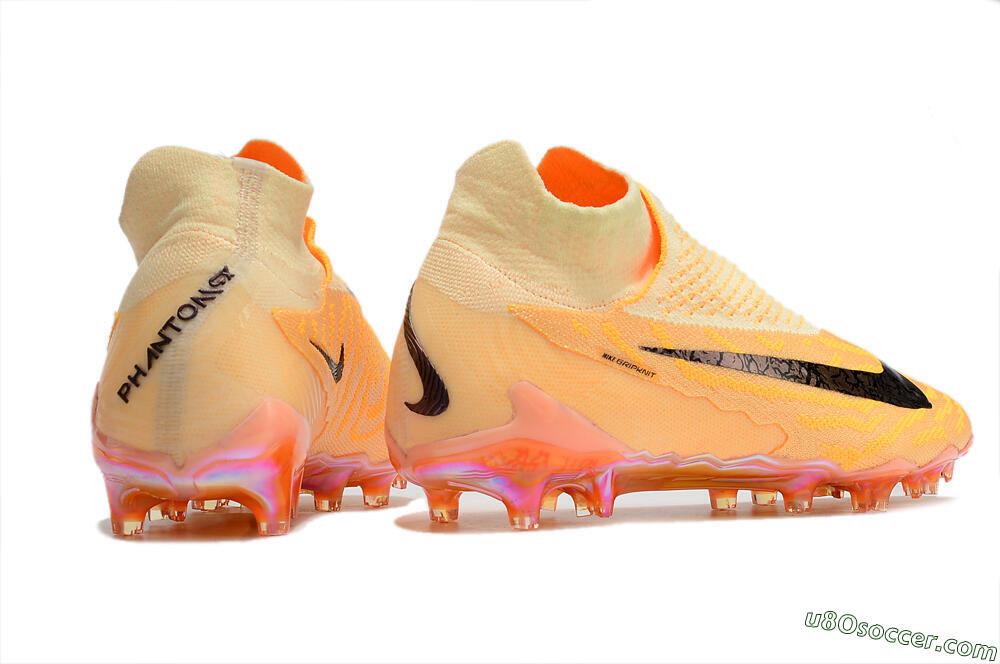 Nike Phantom GX Elite DF Link Blaze Pack FG Firm Ground Soccer Cleats - Citron Tint/Burgundy Crush 6