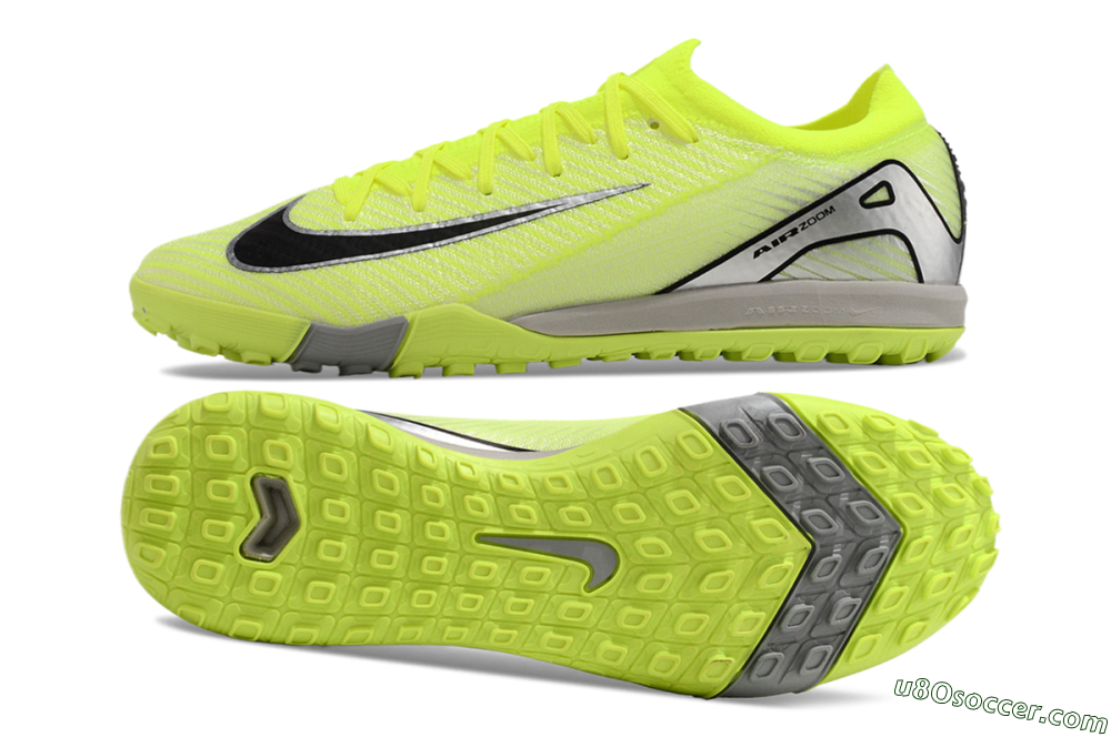 Nike Air Zoom Mercurial Vapor 16 Elite TF Artificial Turf Soccer Shoes - Yellow/Black/Silver/Grey 0