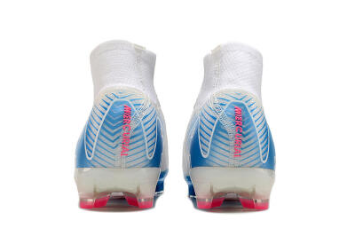 Nike Air Zoom Mercurial Superfly 10 Elite AG Artificial Grass Soccer Cleats - White/Pink/Blue
