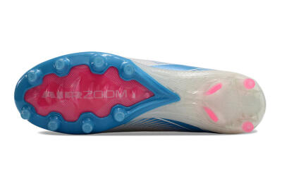 Nike Air Zoom Mercurial Superfly 10 Elite AG Artificial Grass Soccer Cleats - White/Pink/Blue