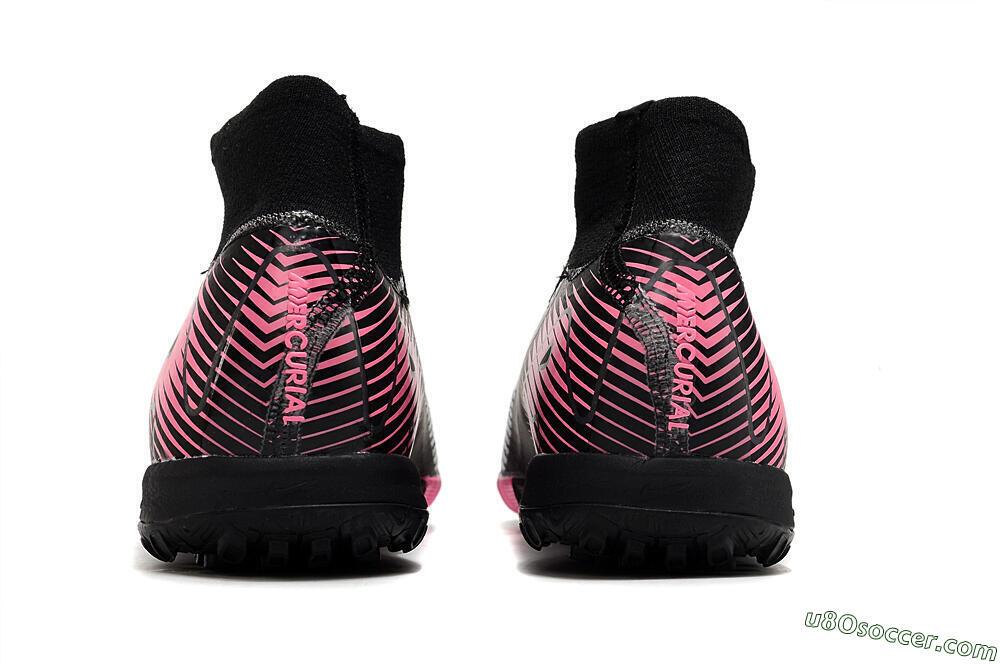 Nike Air Zoom Mercurial Superfly 10 Elite TF Artificial Turf Soccer Shoes - Black/Pink 5