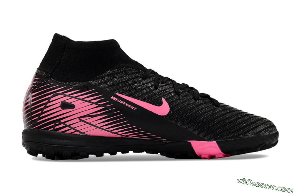 Nike Air Zoom Mercurial Superfly 10 Elite TF Artificial Turf Soccer Shoes - Black/Pink 7