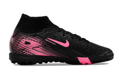 Nike Air Zoom Mercurial Superfly 10 Elite TF Artificial Turf Soccer Shoes - Black/Pink