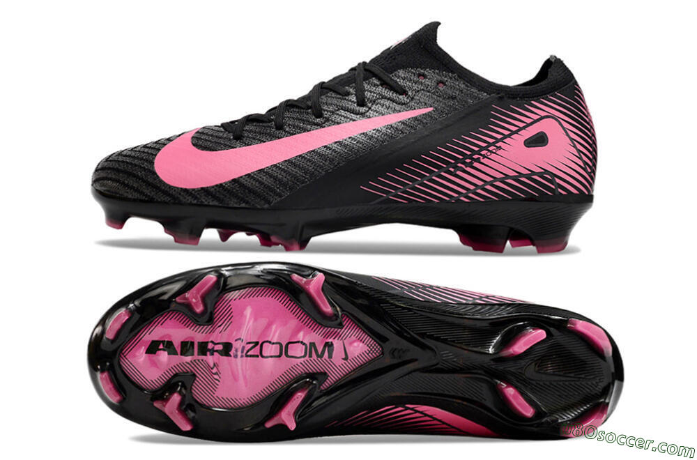 Nike Air Zoom Mercurial Vapor 16 Elite FG Firm Ground Soccer Cleats - Black/Pink 0