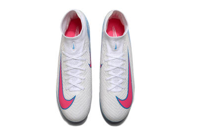 Nike Air Zoom Mercurial Superfly 10 Elite TF Artificial Turf Soccer Shoes - White/Pink/Blue
