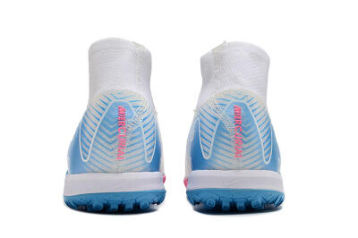 Nike Air Zoom Mercurial Superfly 10 Elite TF Artificial Turf Soccer Shoes - White/Pink/Blue