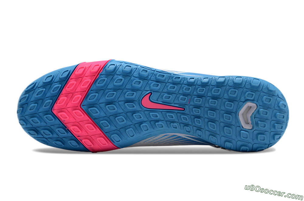 Nike Air Zoom Mercurial Superfly 10 Elite TF Artificial Turf Soccer Shoes - White/Pink/Blue 6