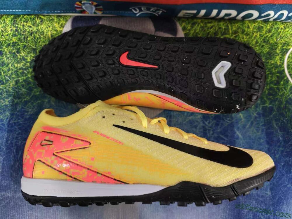 Nike Air Zoom Mercurial Vapor 16 Elite TF Artificial Turf Soccer Shoes - Yellow/Black/Orange