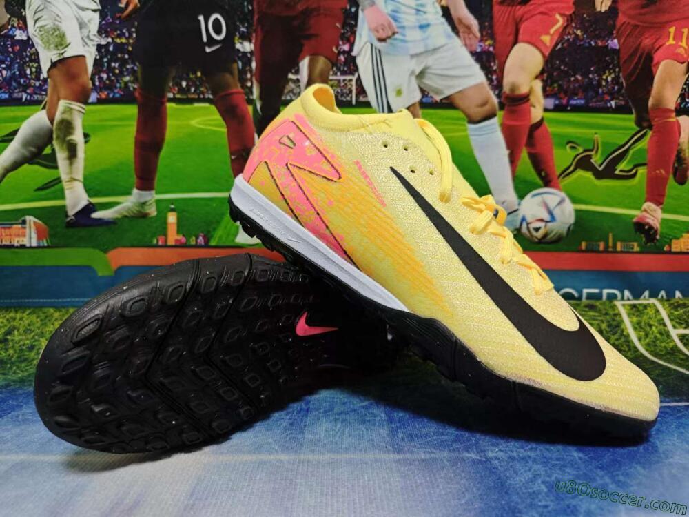 Nike Air Zoom Mercurial Vapor 16 Elite TF Artificial Turf Soccer Shoes - Yellow/Black/Orange