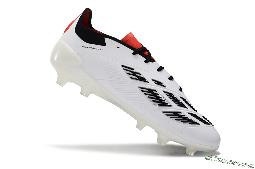 Adidas Predator 24 Elite FG Firm Ground Soccer Cleats - White/Black/Red 4