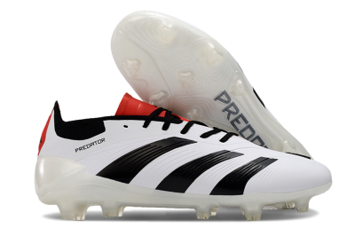 Adidas Predator 24 Elite FG Firm Ground Soccer Cleats - White/Black/Red