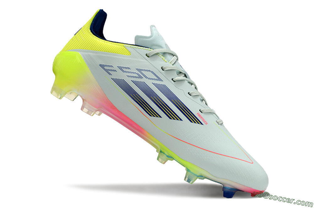 Adidas F50 Elite FG Firm Ground Soccer Cleats - Blue/Pink/Yellow 4