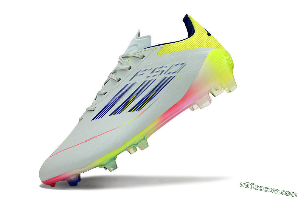 Adidas F50 Elite FG Firm Ground Soccer Cleats - Blue/Pink/Yellow 5