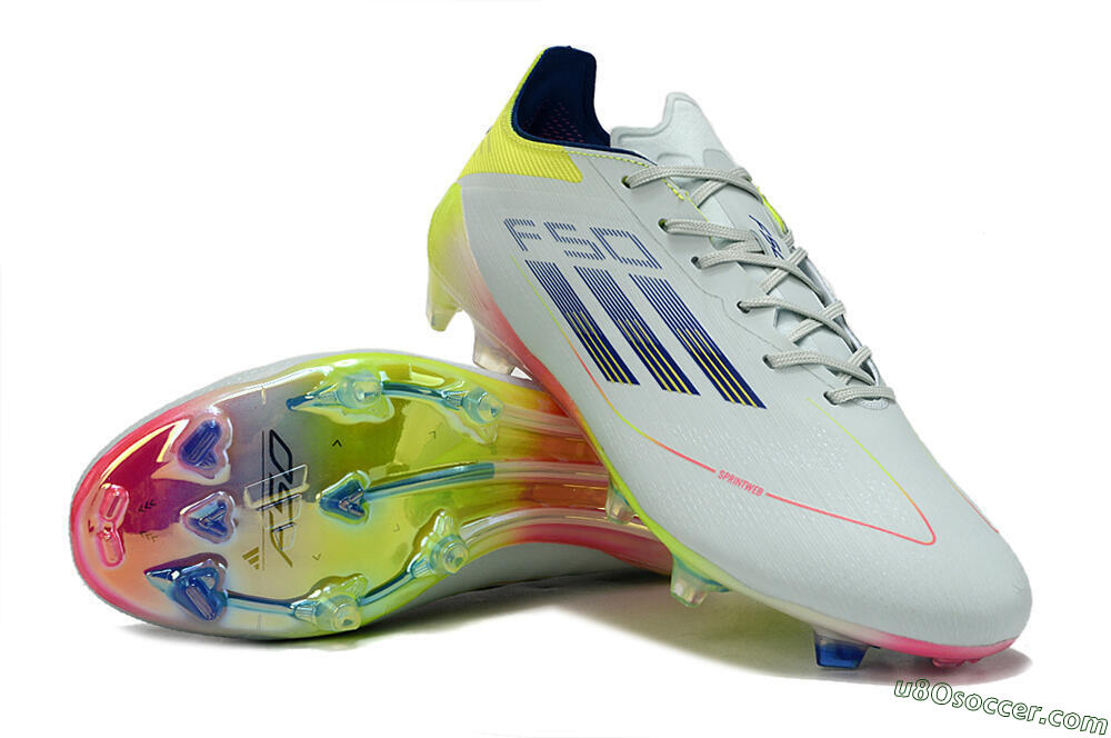 Adidas F50 Elite FG Firm Ground Soccer Cleats - Blue/Pink/Yellow 3