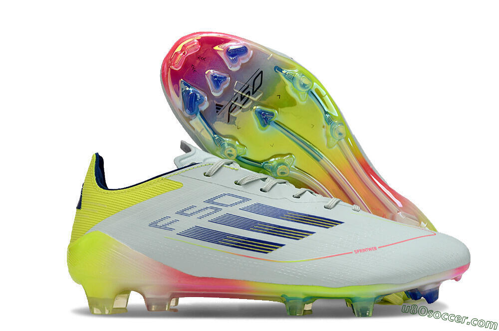 Adidas F50 Elite FG Firm Ground Soccer Cleats - Blue/Pink/Yellow 1