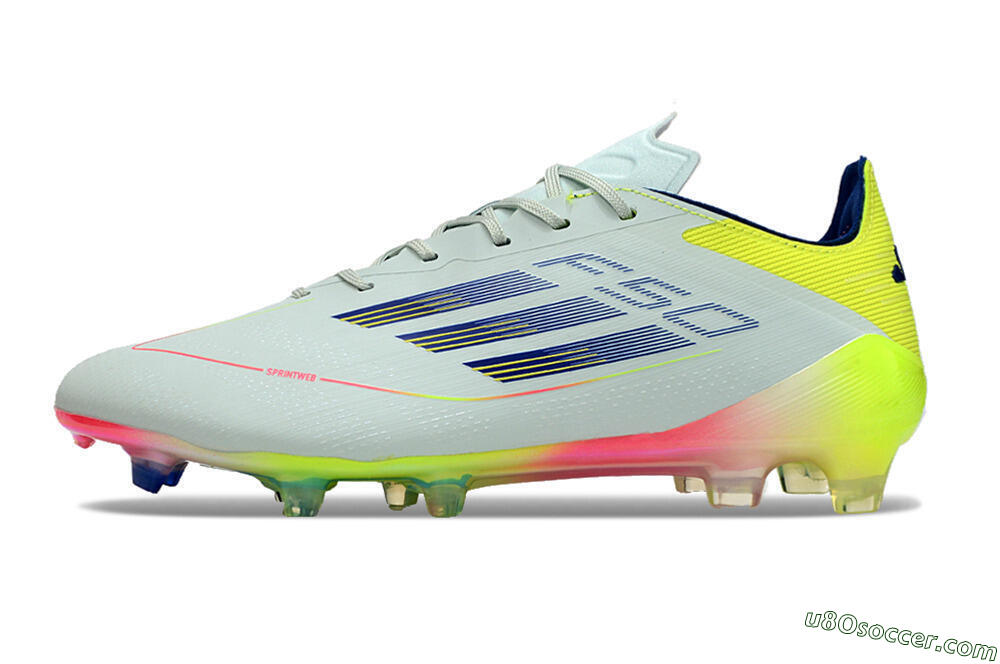 Adidas F50 Elite FG Firm Ground Soccer Cleats - Blue/Pink/Yellow 2