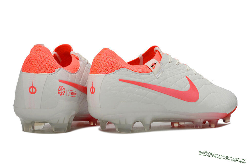 Nike Tiempo Legend 10 Elite FG Firm Ground Soccer Cleats - White/Red 6