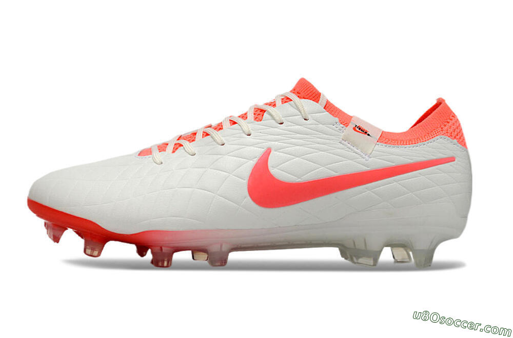 Nike Tiempo Legend 10 Elite FG Firm Ground Soccer Cleats - White/Red 2