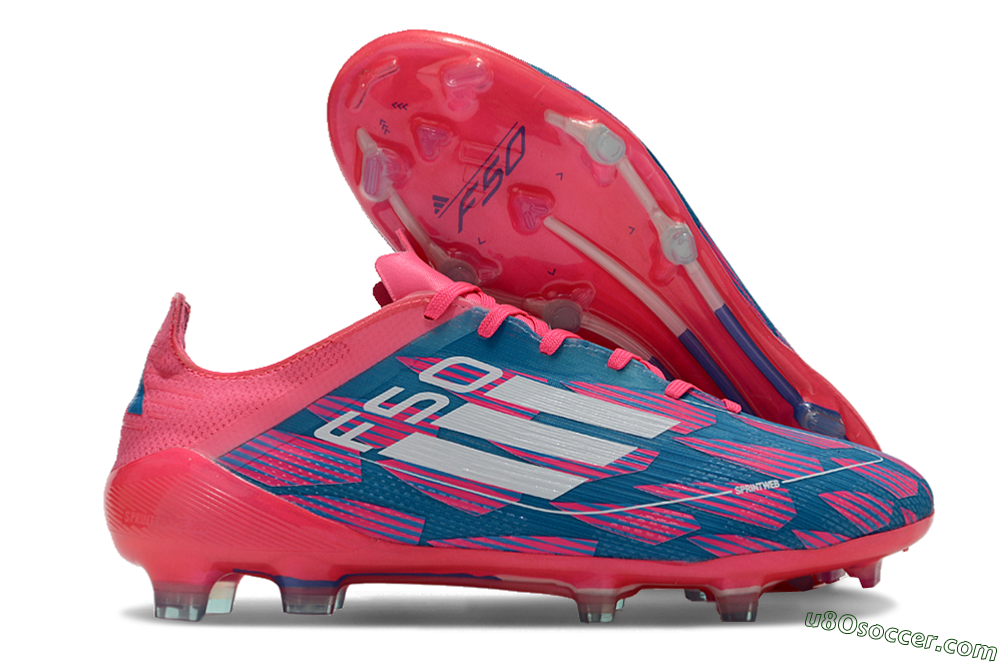 Adidas F50 Elite FG Firm Ground Soccer Cleats - Pink/Blue/White 1