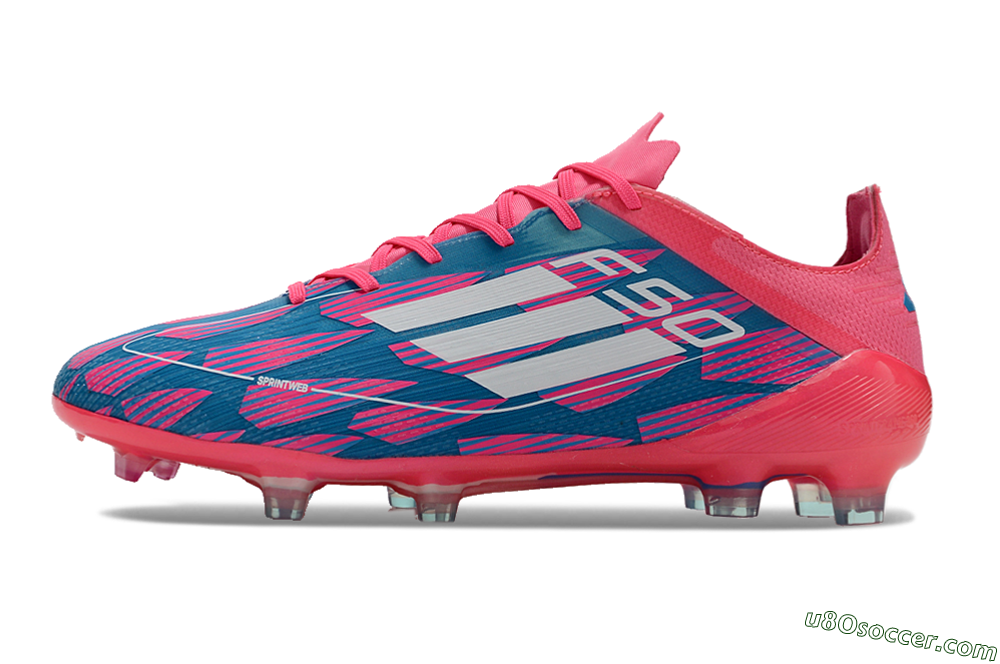 Adidas F50 Elite FG Firm Ground Soccer Cleats - Pink/Blue/White 2