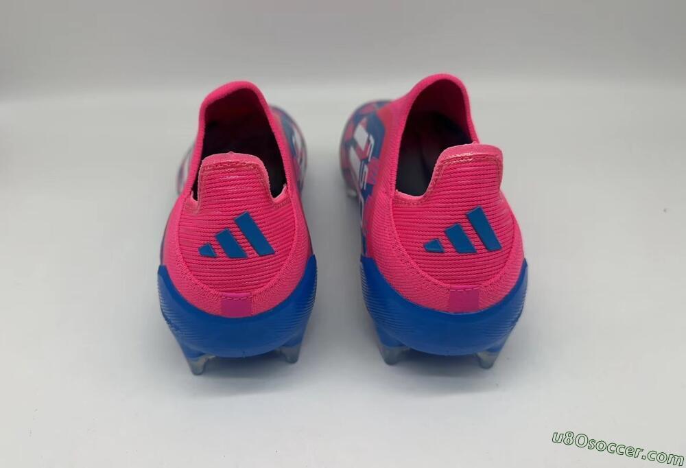 Adidas F50 Elite Laceless FG Firm Ground Soccer Cleats - Blue/Pink/White