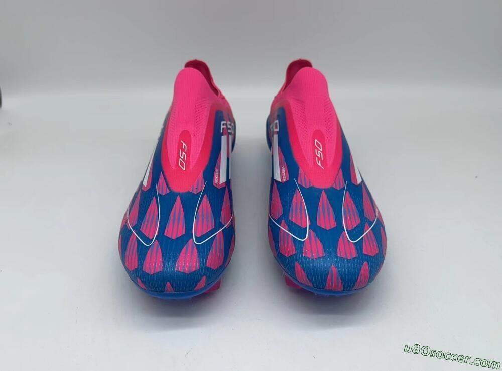 Adidas F50 Elite Laceless FG Firm Ground Soccer Cleats - Blue/Pink/White