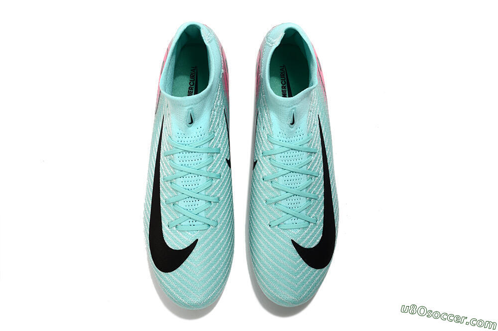 Nike Air Zoom Mercurial Superfly 10 Elite AG Artificial Grass Soccer Cleats - Green/Pink/Black 5