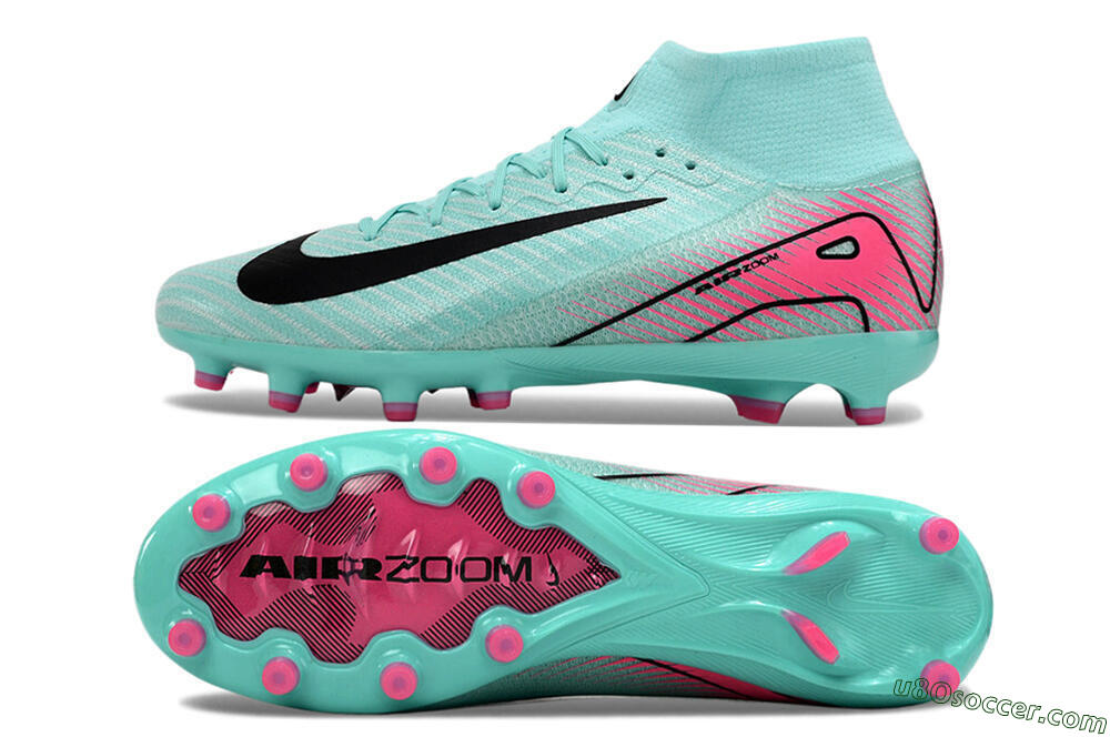 Nike Air Zoom Mercurial Superfly 10 Elite AG Artificial Grass Soccer Cleats - Green/Pink/Black 0