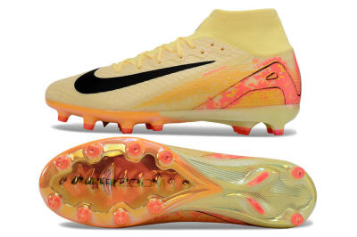 Nike Air Zoom Mercurial Superfly 10 Elite AG Artificial Grass Soccer Cleats - Yellow/Pink/Black