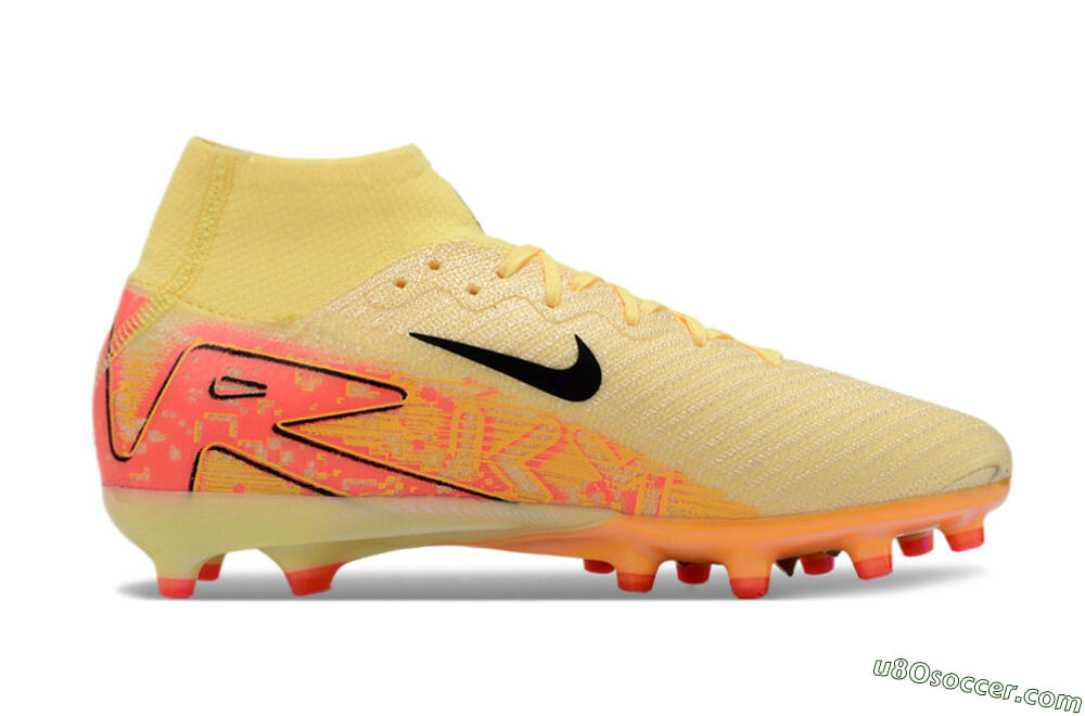 Nike Air Zoom Mercurial Superfly 10 Elite AG Artificial Grass Soccer Cleats - Yellow/Pink/Black 4