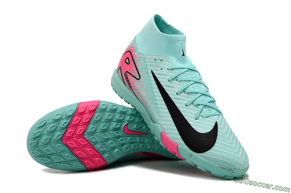 Nike Air Zoom Mercurial Superfly 10 Elite TF Artificial Turf Soccer Shoes - Green/Pink/Black 3
