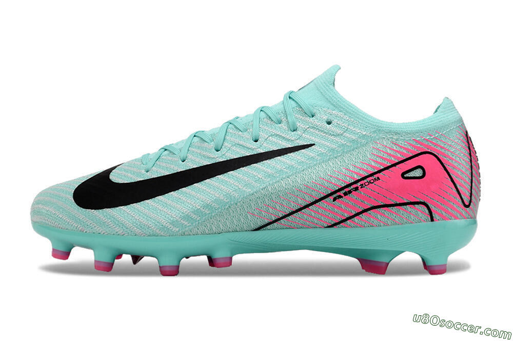 Nike Air Zoom Mercurial Vapor 16 Elite AG Artificial Grass Soccer Cleats - Green/Pink/Black 2