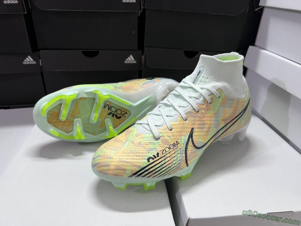 Nike Air Zoom Mercurial Superfly 9 Elite FG Firm Ground Soccer Cleats - Blue/Green