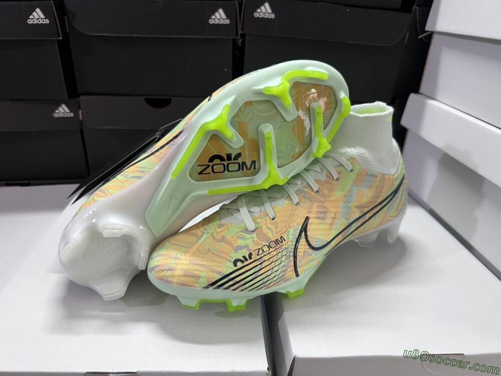 Nike Air Zoom Mercurial Superfly 9 Elite FG Firm Ground Soccer Cleats - Blue/Green