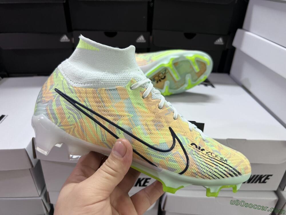 Nike Air Zoom Mercurial Superfly 9 Elite FG Firm Ground Soccer Cleats - Blue/Green