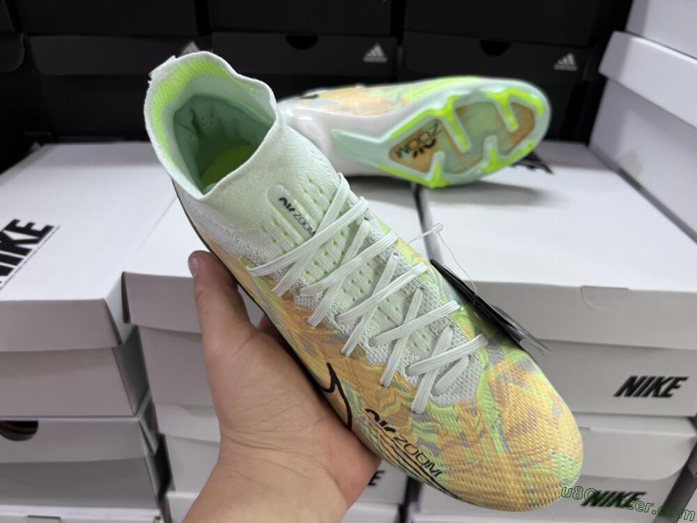 Nike Air Zoom Mercurial Superfly 9 Elite FG Firm Ground Soccer Cleats - Blue/Green