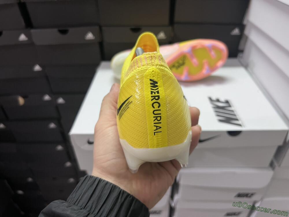 Nike Air Zoom Mercurial Vapor 15 Elite FG Firm Ground Soccer Cleats - Yellow/Pink