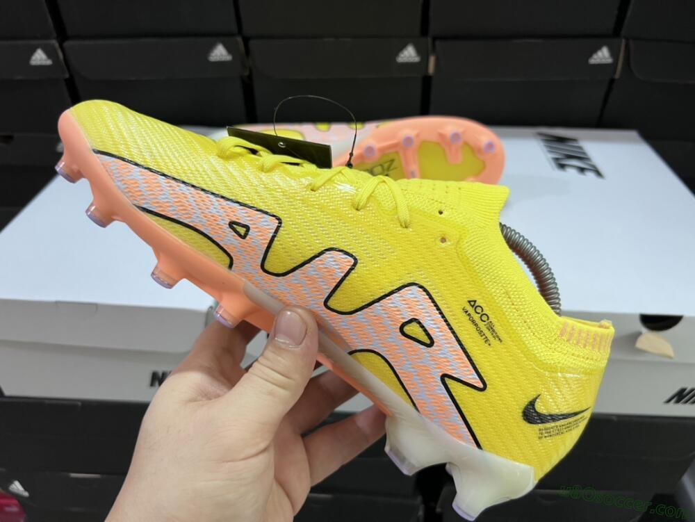 Nike Air Zoom Mercurial Vapor 15 Elite AG Artificial Grass Soccer Cleats - Yellow/Pink