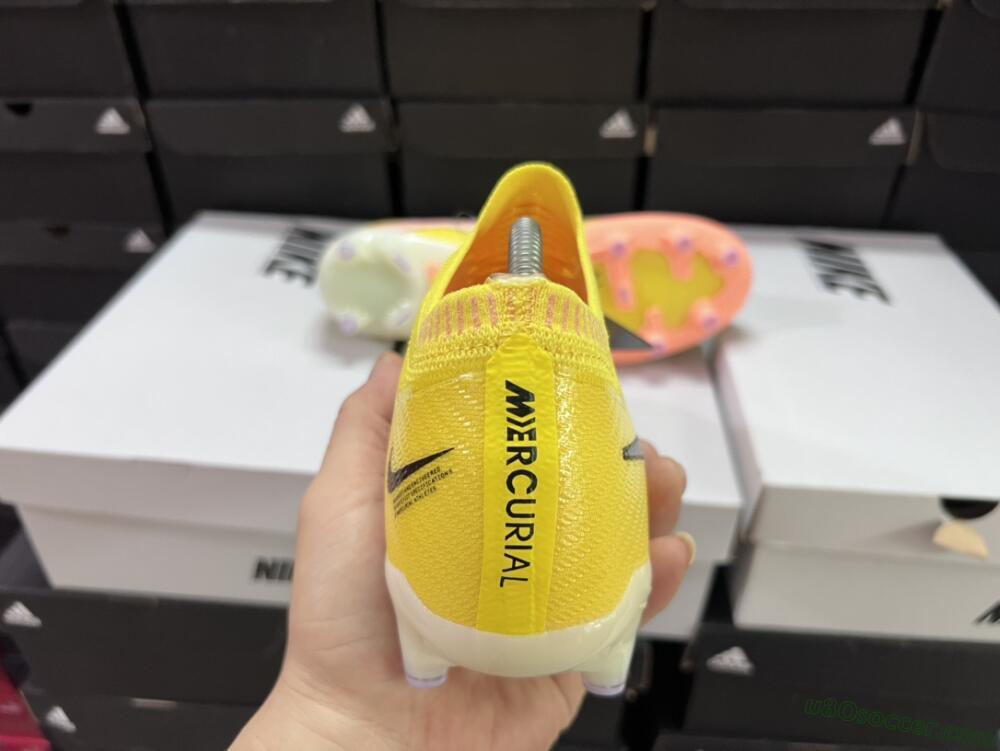 Nike Air Zoom Mercurial Vapor 15 Elite AG Artificial Grass Soccer Cleats - Yellow/Pink