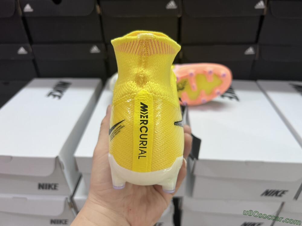 Nike Air Zoom Mercurial Superfly 9 Elite FG Firm Ground Soccer Cleats - Yellow/Pink