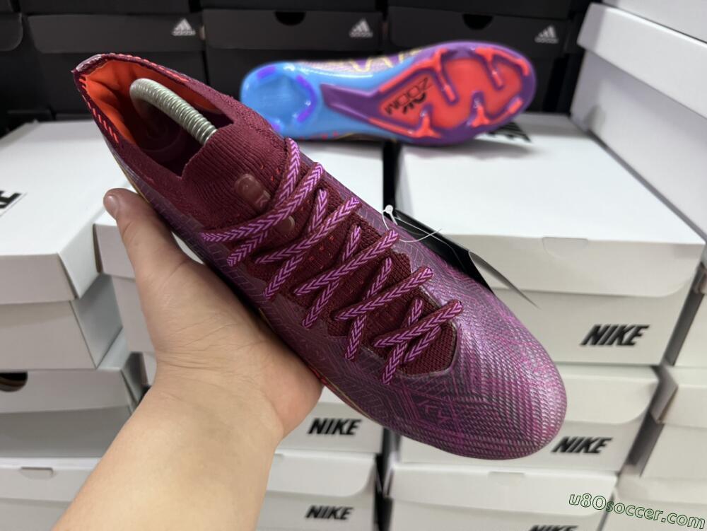 Nike Air Zoom Mercurial Vapor 15 Elite FG Firm Ground Soccer Cleats - Purple/Blue/Gold
