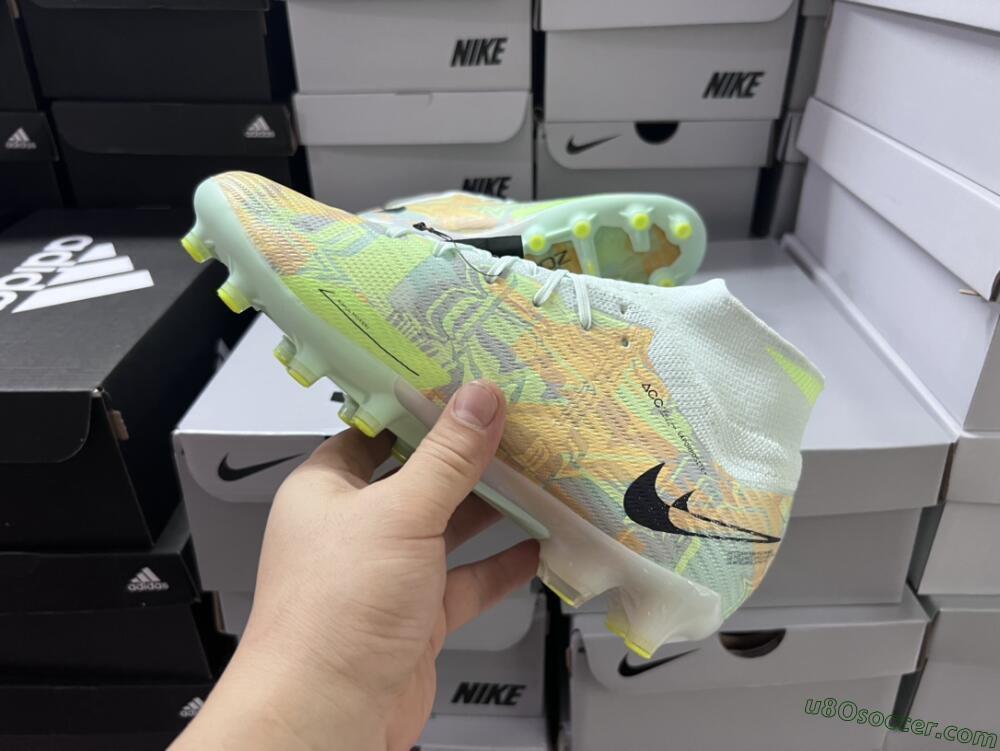 Nike Air Zoom Mercurial Superfly 9 Elite AG Artificial Grass Soccer Cleats - Green/Orange