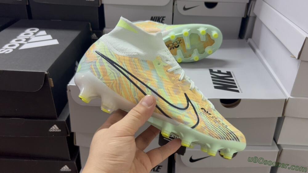 Nike Air Zoom Mercurial Superfly 9 Elite AG Artificial Grass Soccer Cleats - Green/Orange