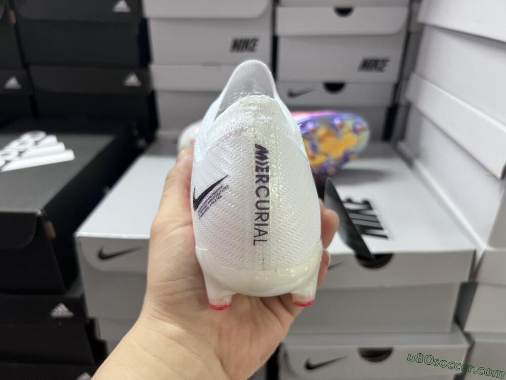 Nike Air Zoom Mercurial Vapor 15 Elite AG Artificial Grass Soccer Cleats - White/Pink
