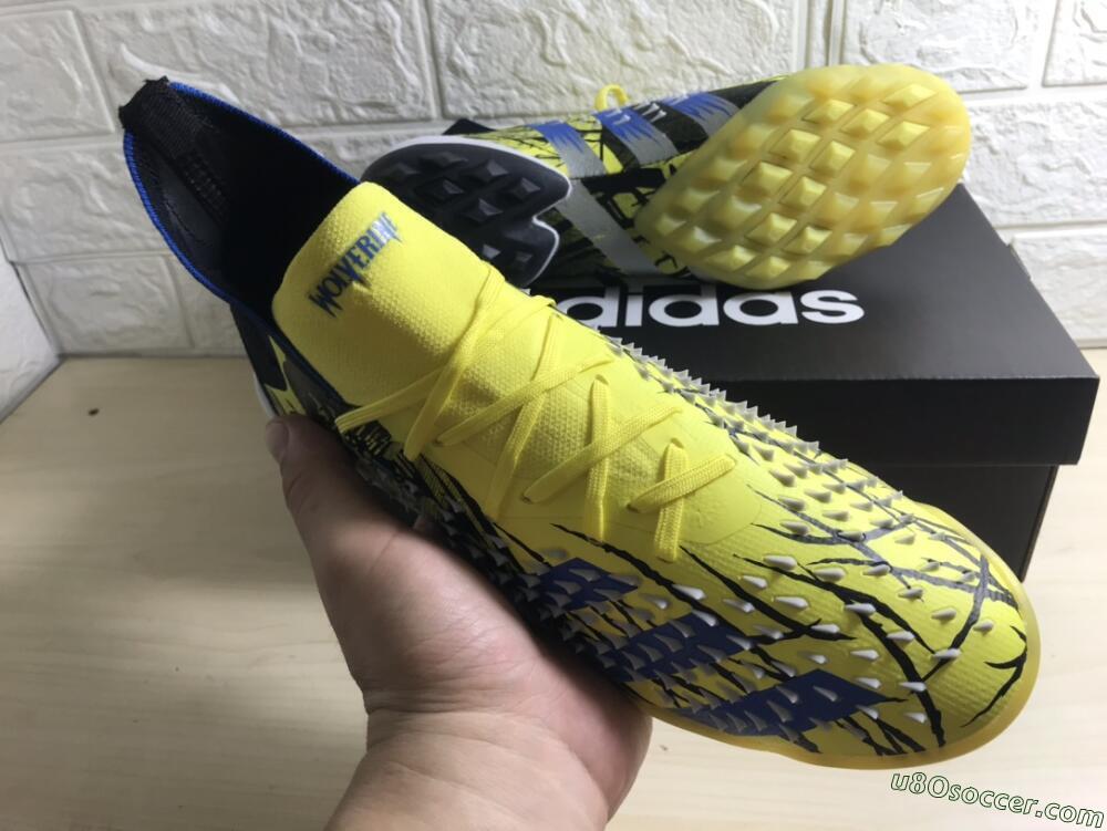 Adidas Predator Freak.1 TF Artificial Turf Soccer Shoes - Yellow/Black/Blue